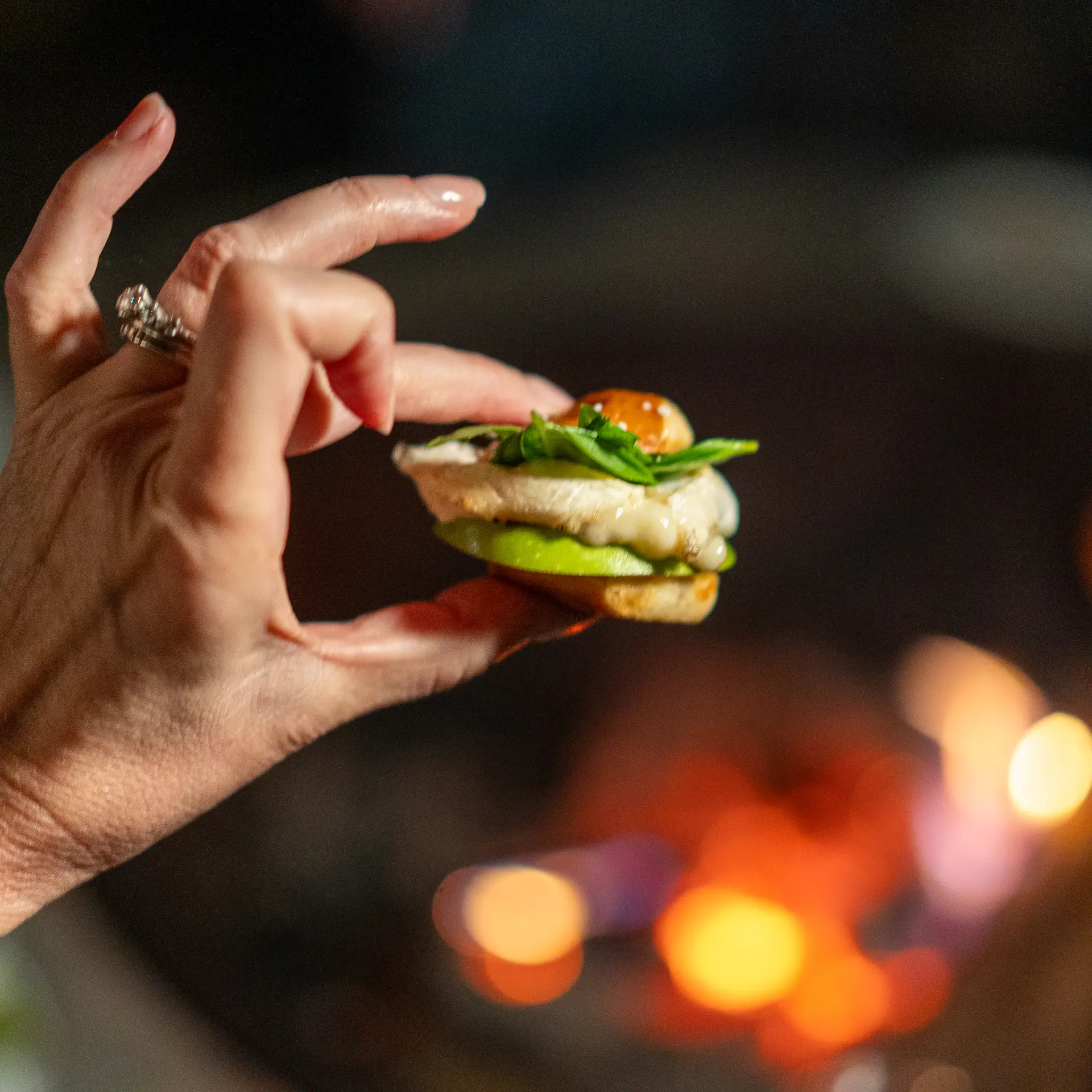 Delicious adult savory s'mores!